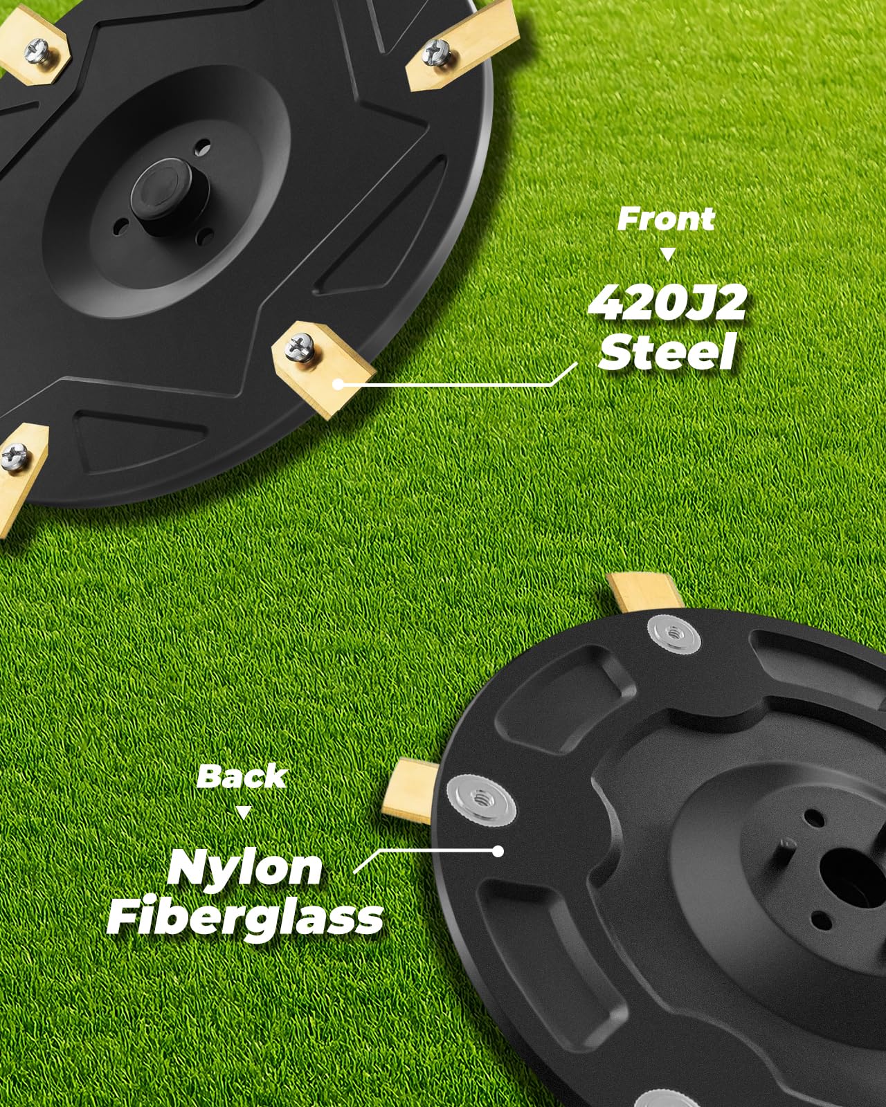 Yivy 6-piece robotic lawnmower blade disc + 30 blades, compatible with Segway Navimow H500E, H800E, H1500E, H3000E blade disc robotic lawnmower turntable
