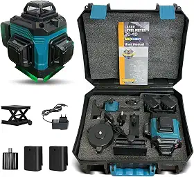 Nivel a Laser Nivel Trena Laser Profissional 4D de 16 Linhas Nível a Leser Ferramentas de Medição Baterias Recarregáveis 1500mAh