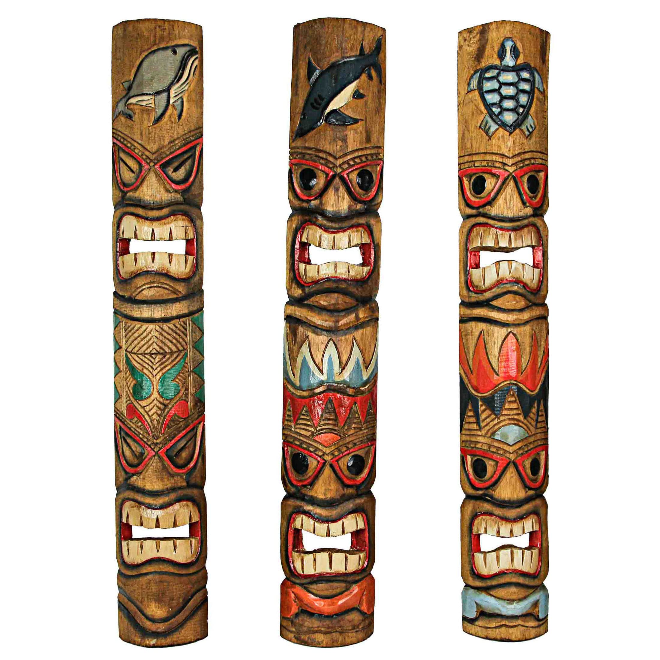 Amazon.com: Zeckos Set of 3 Hand-Carved Ocean Animal Totem Tiki Amazon.com: Zeckos Set of 3 Hand-Carved Ocean Animal Totem Tiki