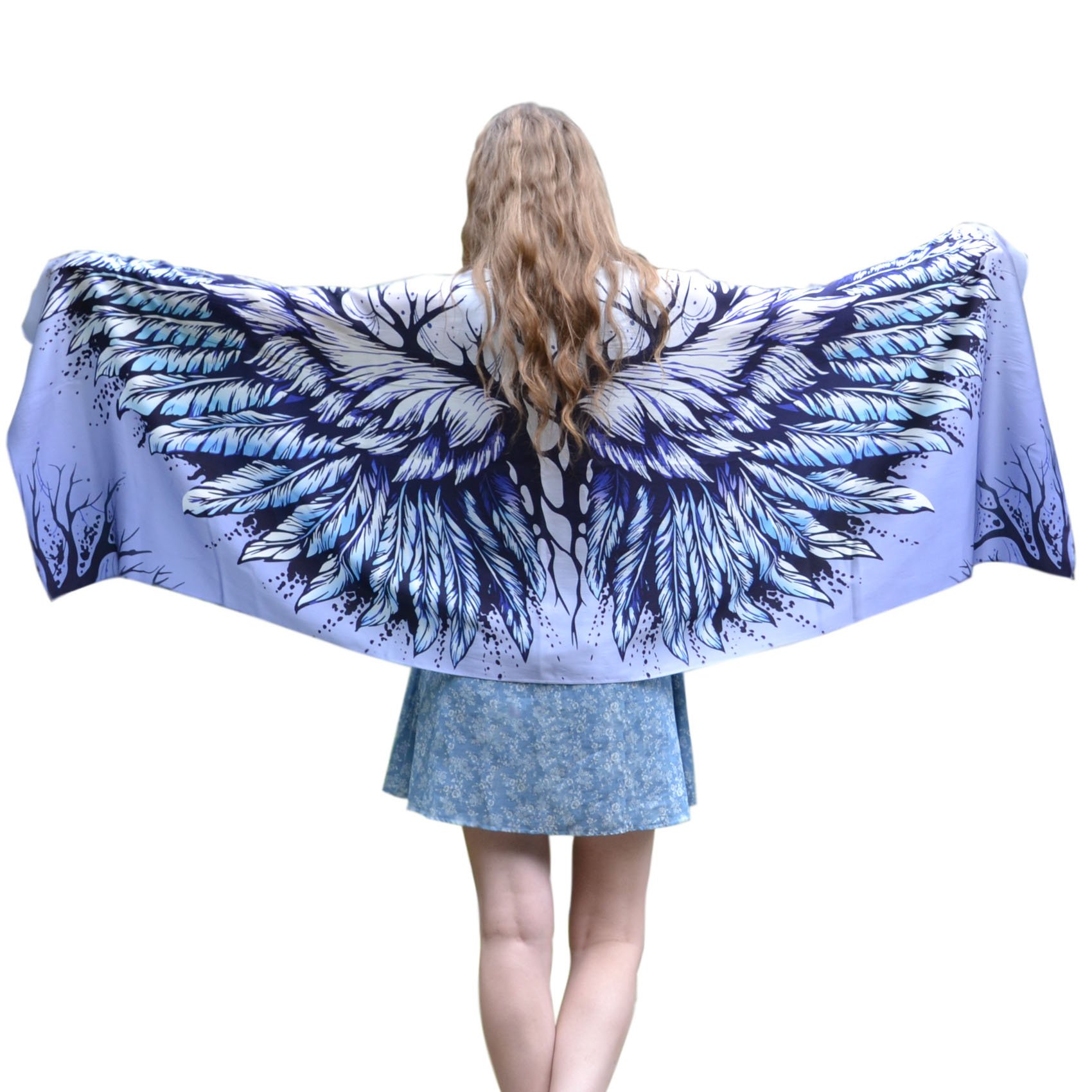 Jingjingart 100% Silk Scarf Shawl Wrap Handmade A1241