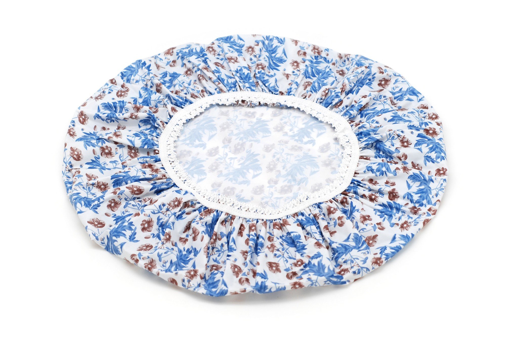 Basicare Shower Cap With Blue and Brown Pattern-image-34