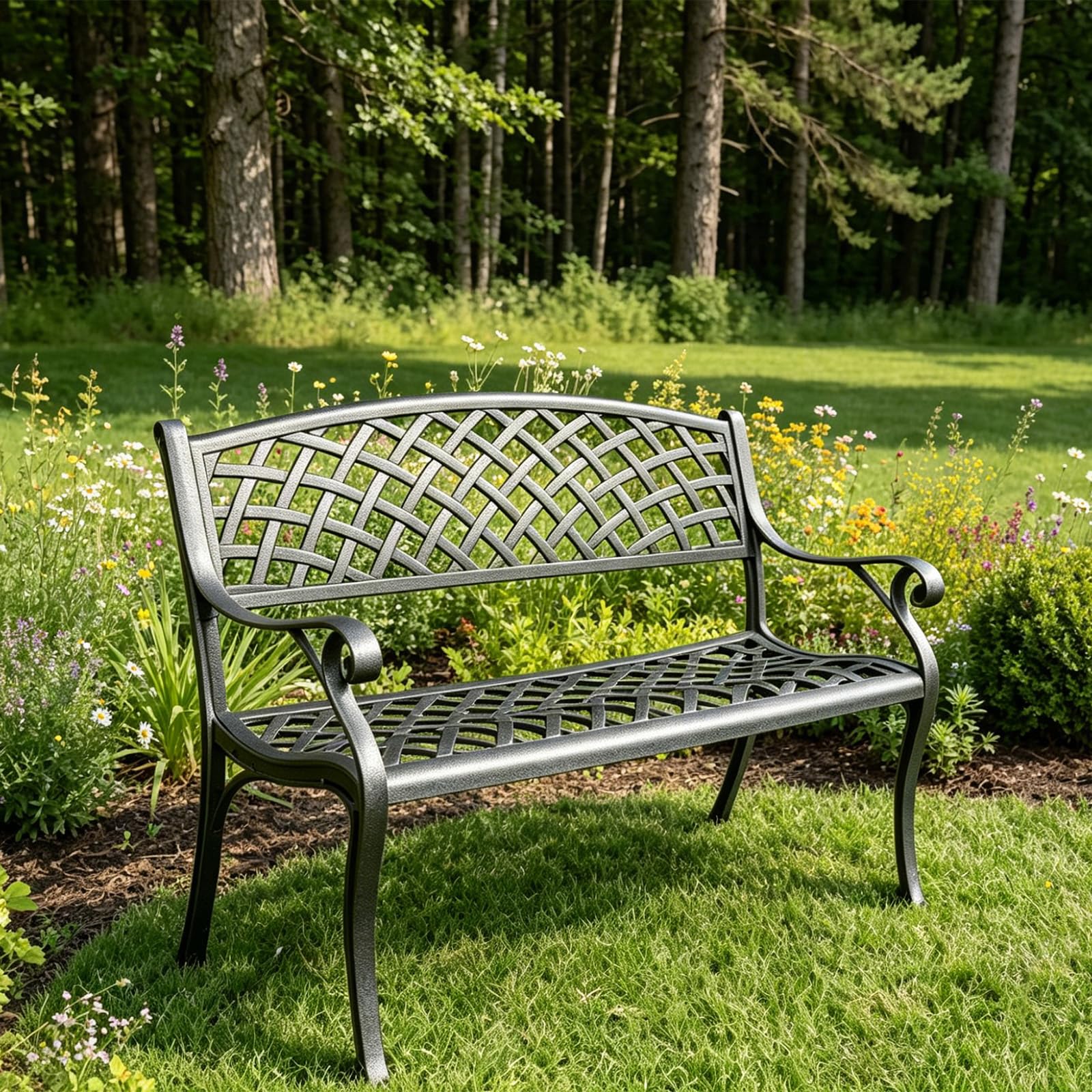 Cast Aluminum Garden Bench