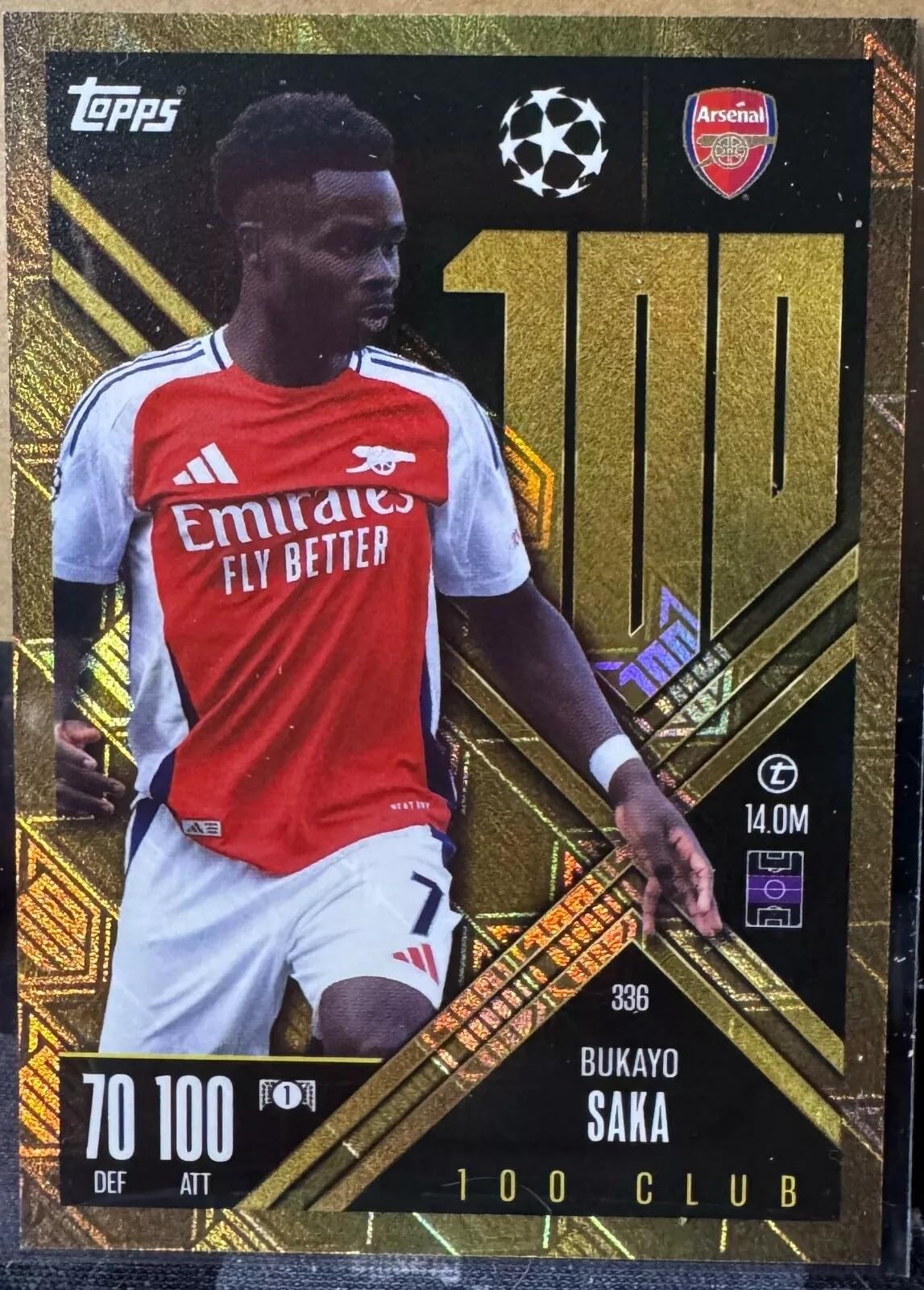 Match Attax Extra 2024 2025 100 Club Trading Card(s) You Select (Bukayo Saka 336)