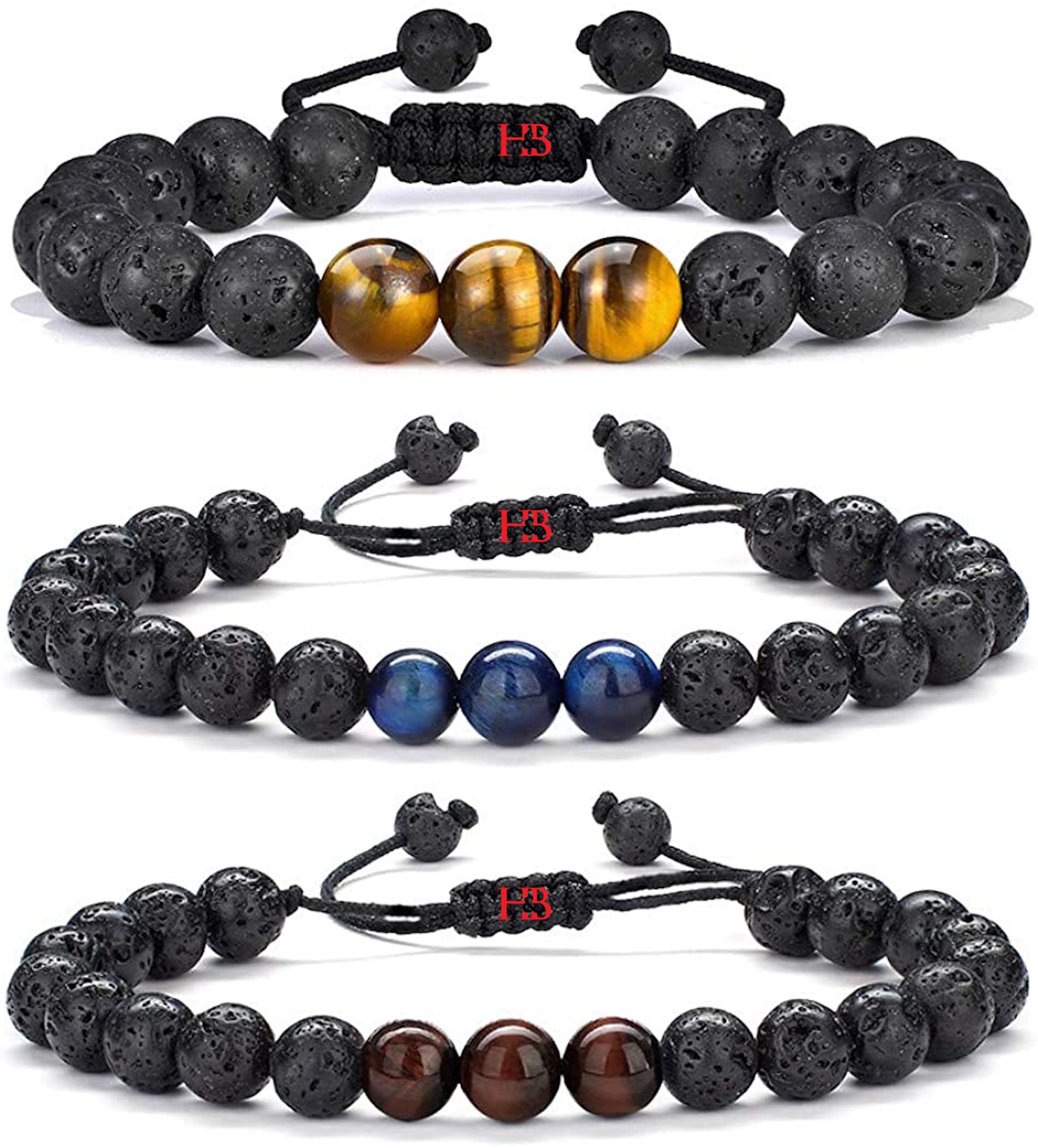 Natural Stone Bead Combo Bracelet Set with Certificate - Experience Peace, Protection, and Prosperity