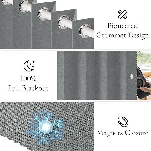 Miniatura 5 de Persianas verticales para interiores, cortinas de tela para puertas corredizas de vidrio, puertas de patio y ventanas grandes para el hogar u