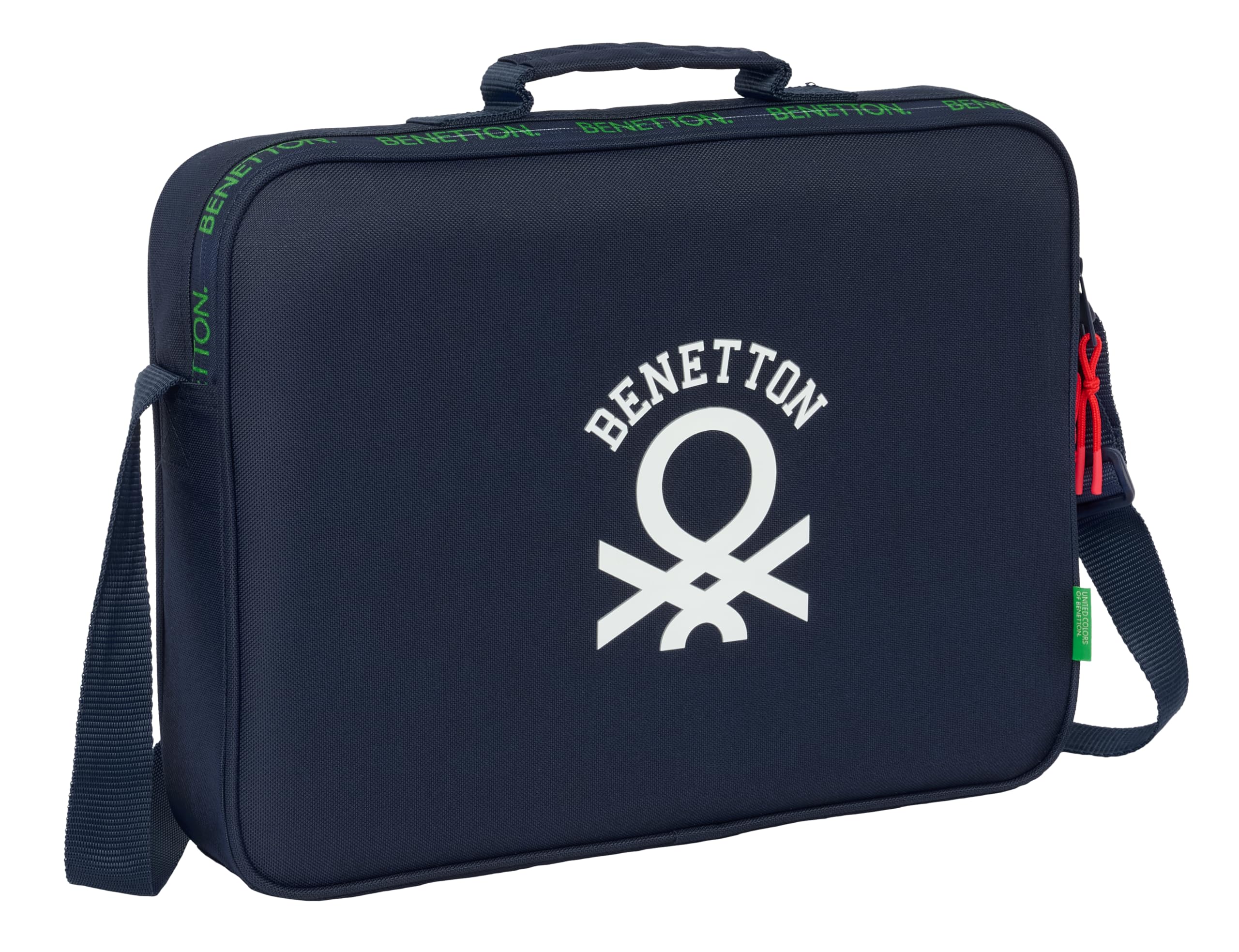 BENETTON TOGETHER - Cartera Extraescolares, Maletín Portatodo, Bandolera, Cómoda y Versátil, Calidad y Resistencia, 38x6x28 cm