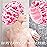 Shower Cap for Women Terry Lined Bath Cap Large Reusable Waterproof Elastic Band Pink Love Shower Caps for Long Thick Hair Soft Bath Shower Hair Caps