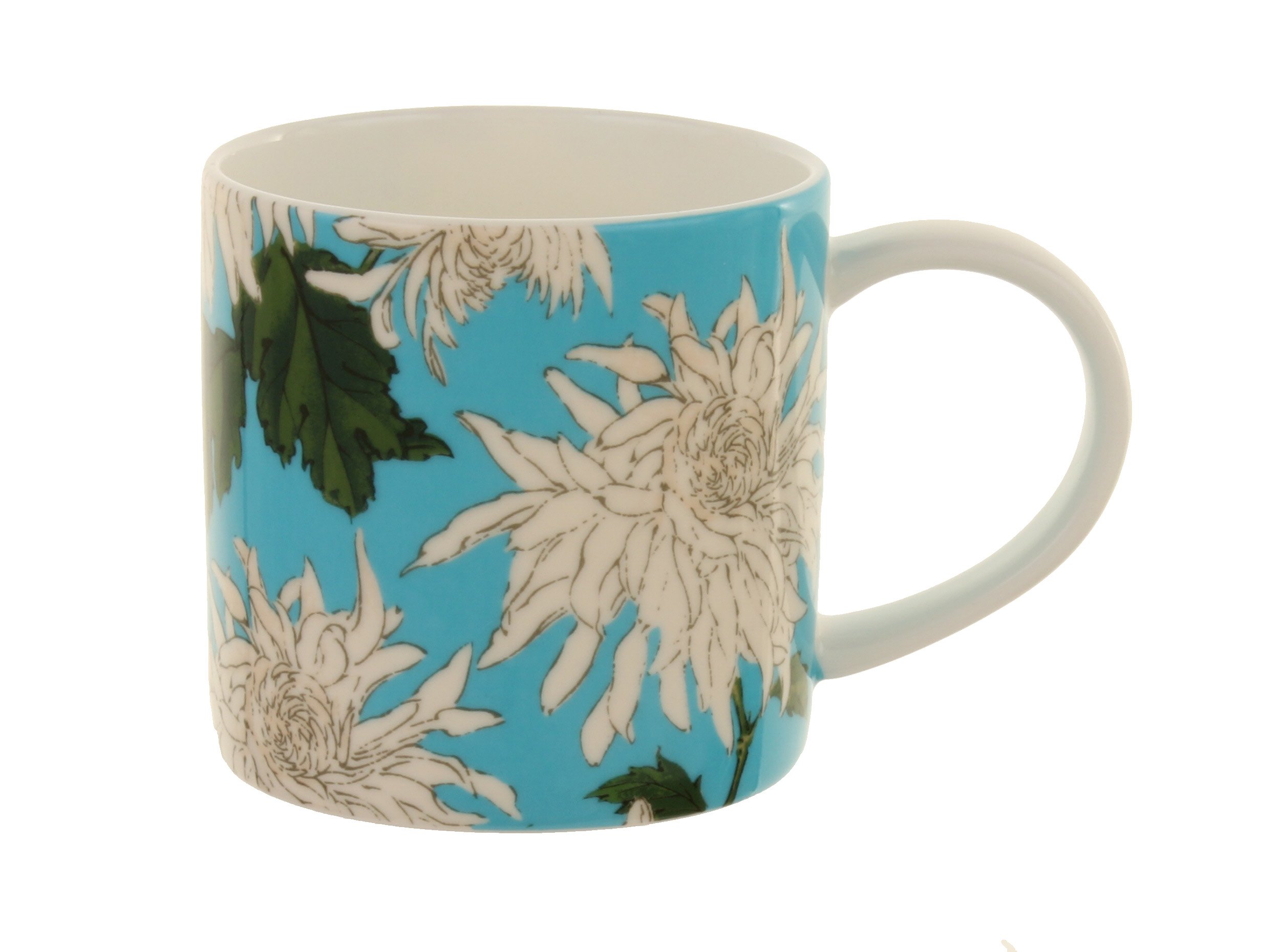 Ulster Weavers White With Yellow Accents Rhs Chrysanthemum Straight Sided Mug