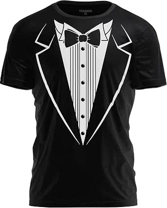 Camiseta De Esmoquin Falsa Para Hombre - Divertida Y Novedosa - Tela Transpirable - Estampado 3D
