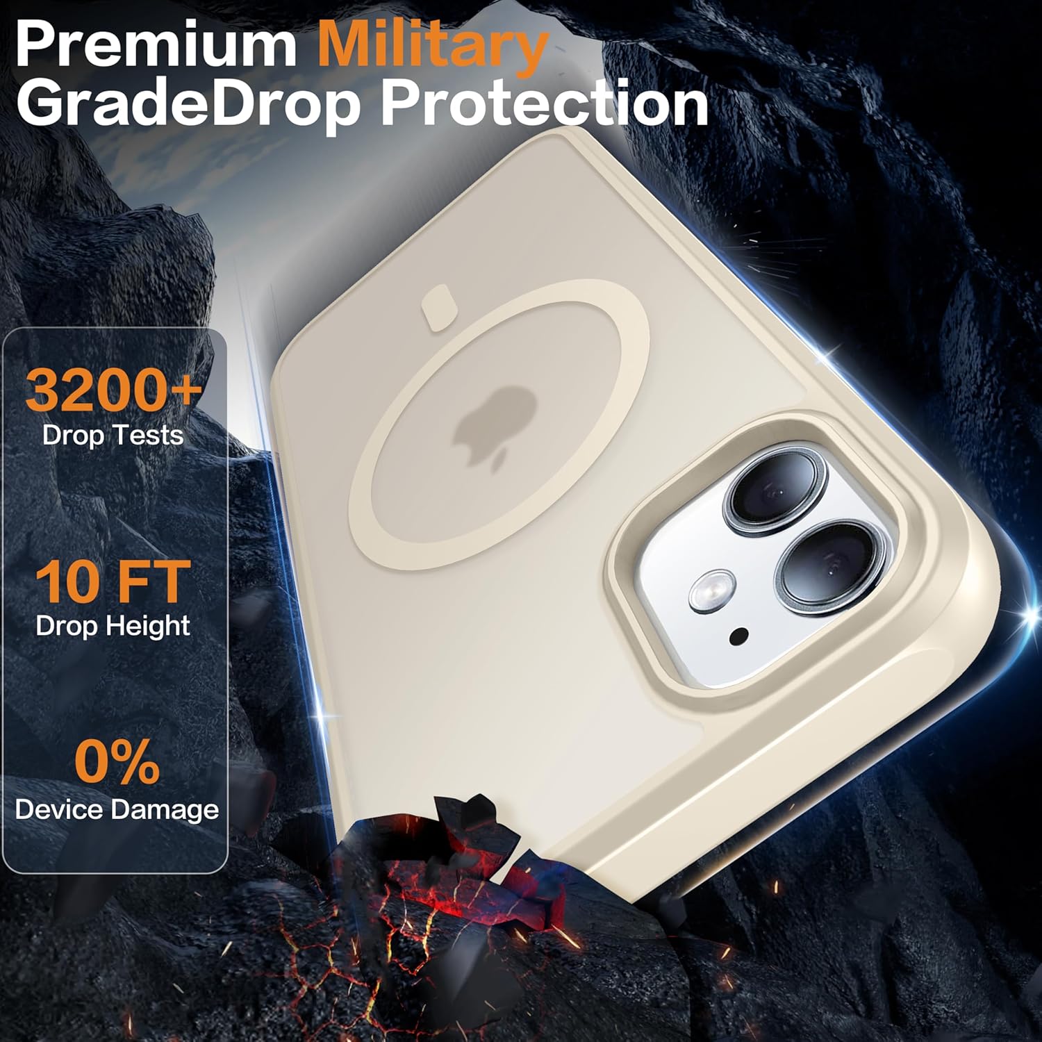 Magnetic for iPhone 11 Phone Case-Compatible with MagSafe-Slim Translucent Matte-Military Grade Drop Protection Phone Case for iPhone 11 6.1",Beige - Image 5