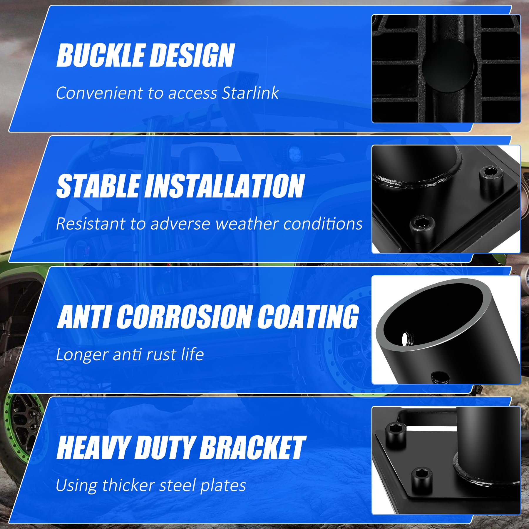 LUFECHO Magnetic Roof Mount Kit for Starlink Gen 3 | Satellite Internet Mounting Solution | Designed for Starlink Internet Kit