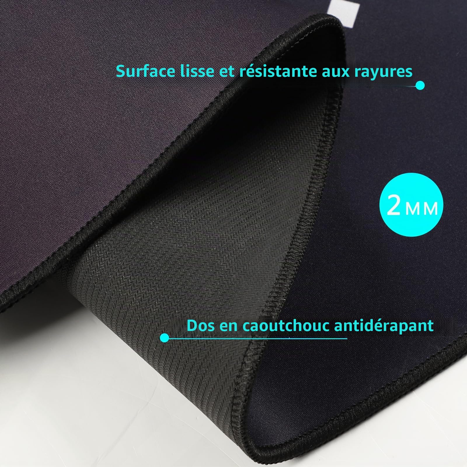 Capslpad Tapis de chaise pour sol en bois dur antidérapant - Protection du sol - Manette de jeu - Tapis de chaise pour salle de jeux, maison et bureau (rond 120 cm, noir)