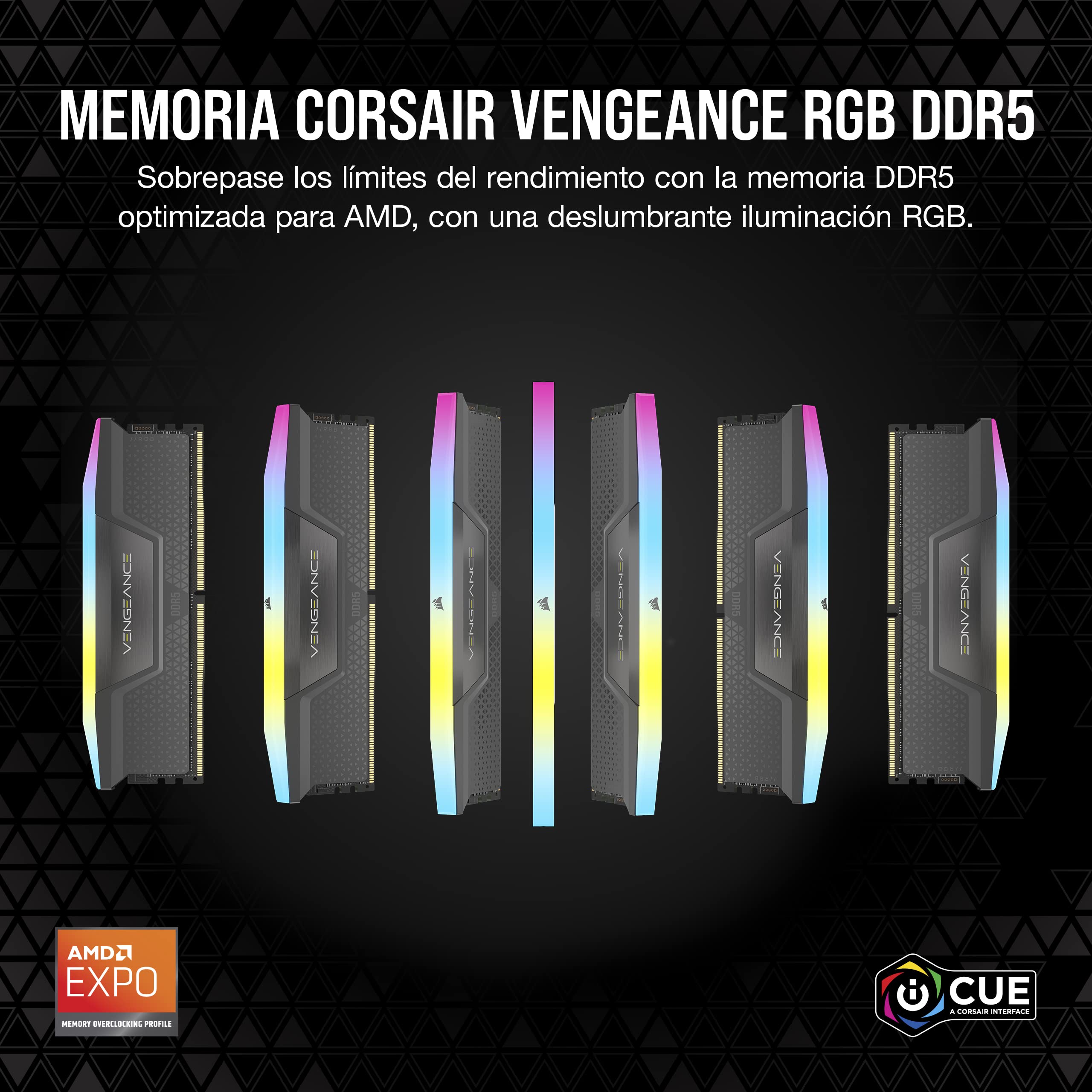 Corsair Vengeance RGB DDR5 64GB (2x32GB) 5600Mhz C40 Memoria