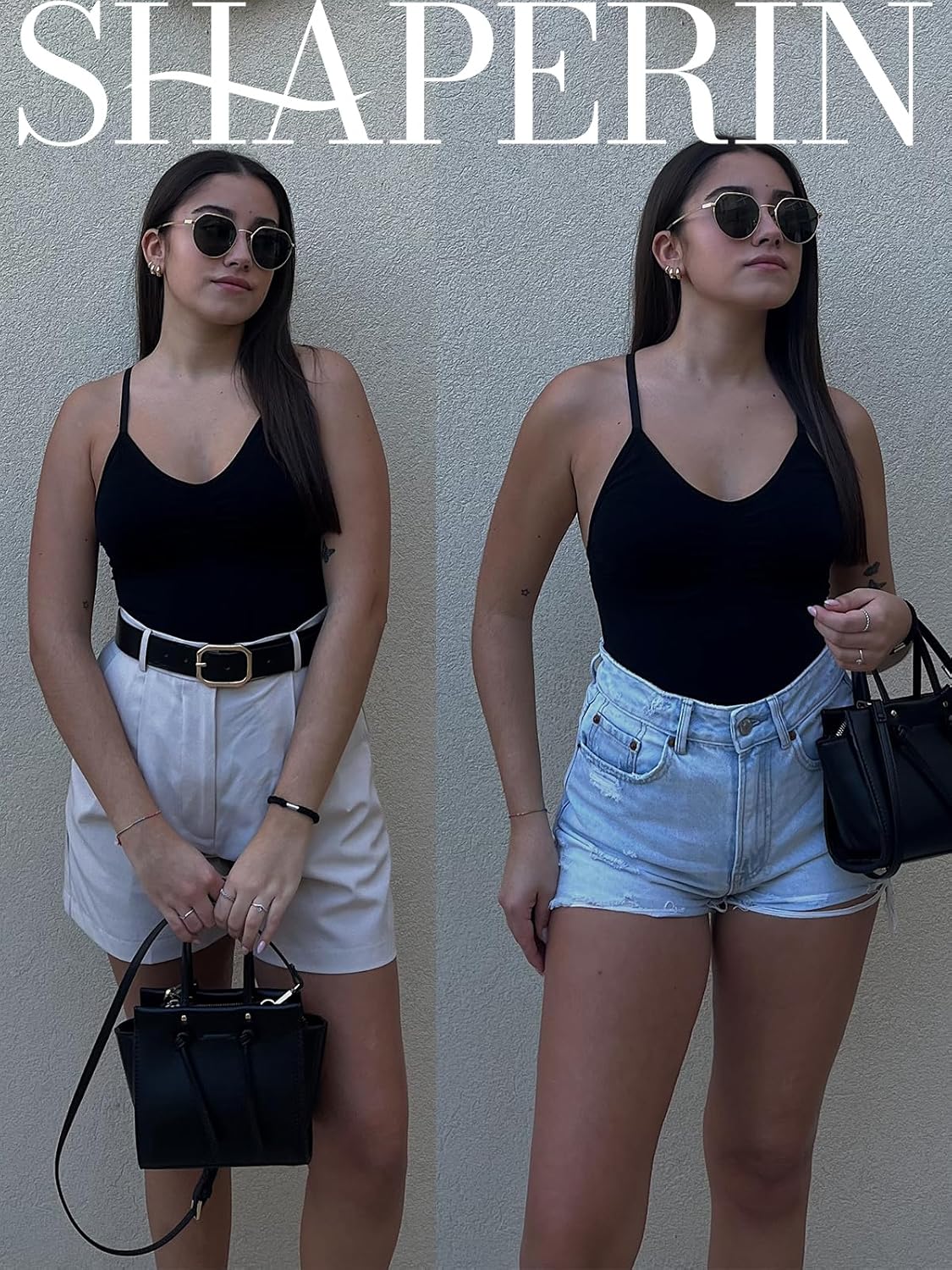 SHAPERIN Bodysuits for Women Tummy Control Shapewear Racer Back Body Suit Shaper Tank Top - Image 3