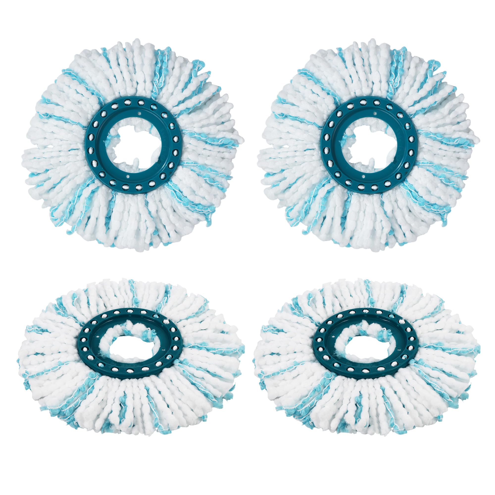 4 Pièces Leifheit Têtes de Rechange, Leifheit Tête de Rechange, Serpillères de Rechange en Microfibres, Clean Twist Disc Mop Micro Kit, pour Les Nettoyage Particules de Saleté, Lavage Sol