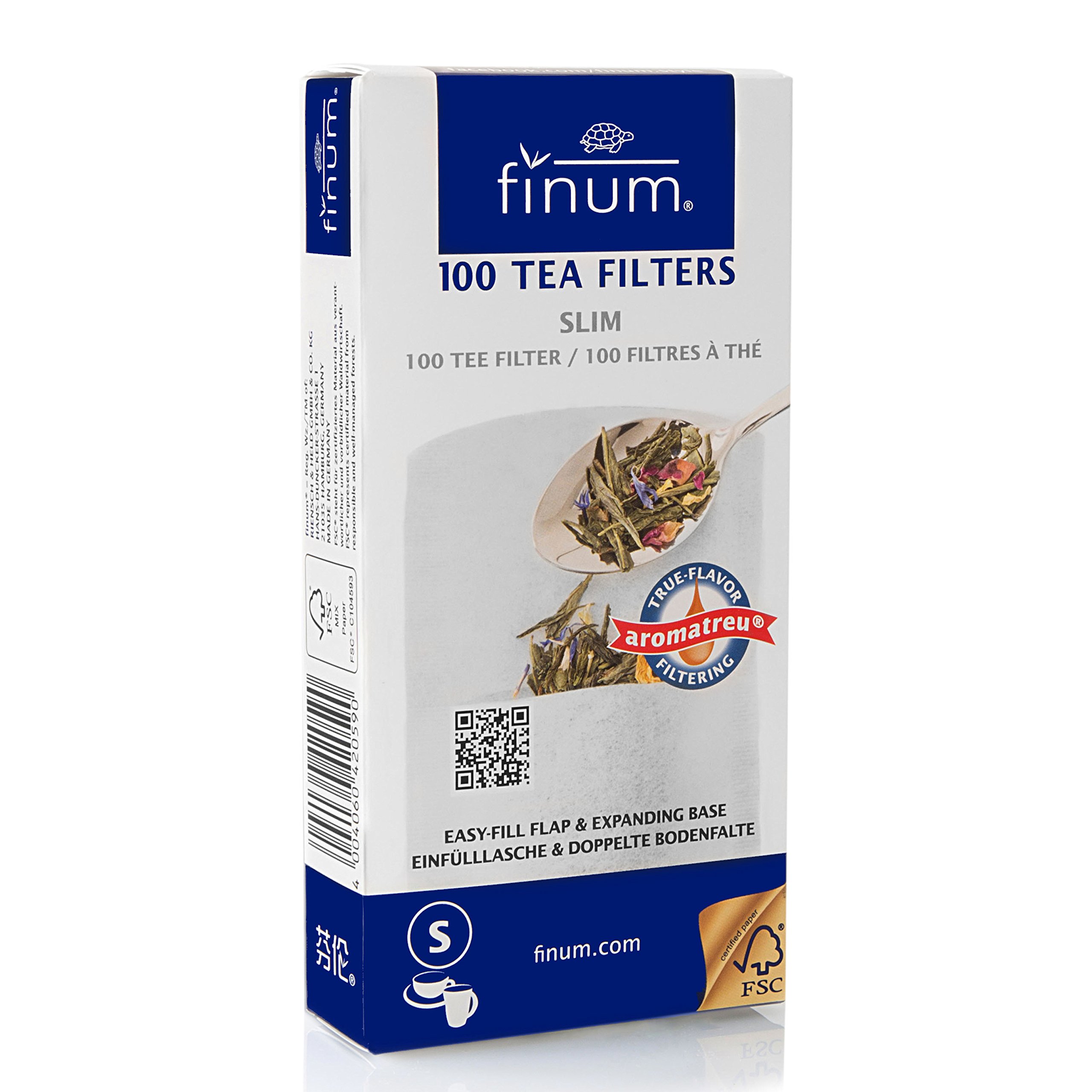 Finum 100 Papierteefilter Größe S (12 Schachteln im Tray)