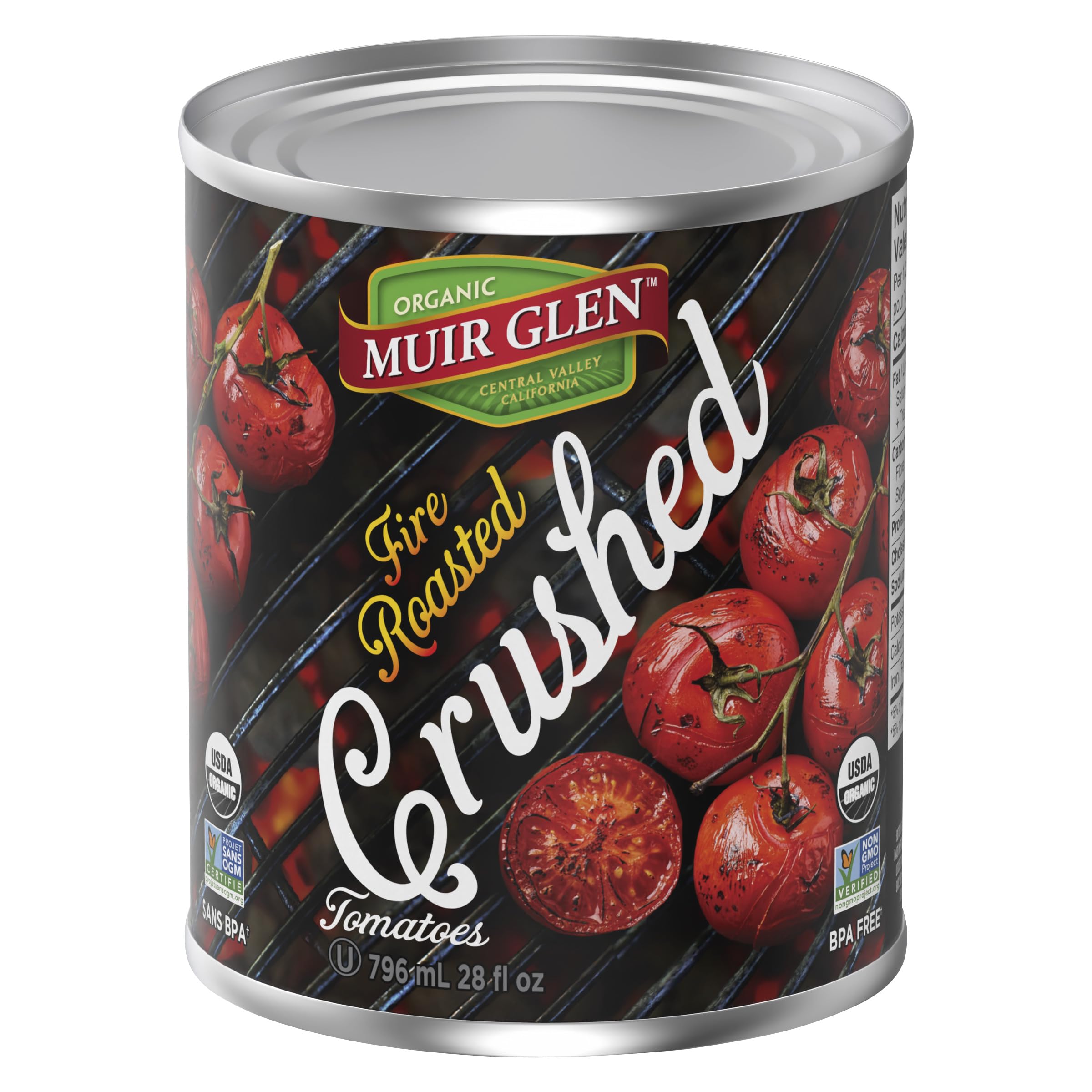 ORGANIC FIRE ROASTED CRUSHED TOMATOES IN TOMATO PUREE