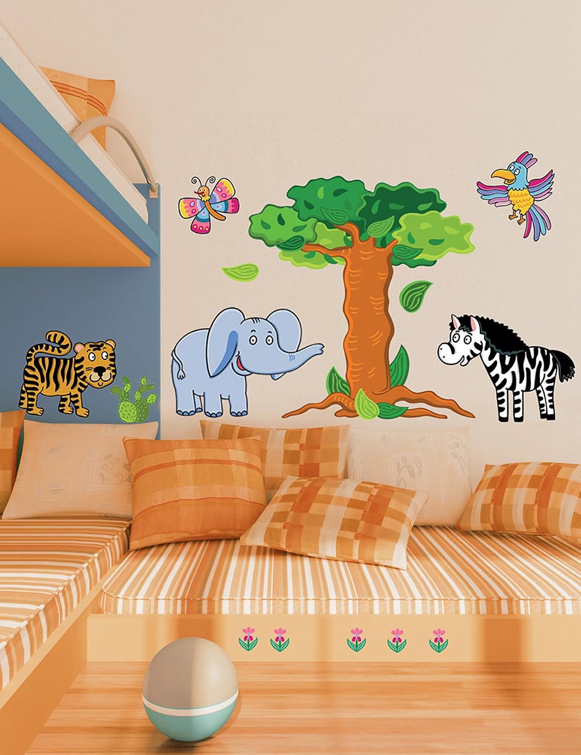 Brewster Home Fashions Spirit 350-0206 Peel & Stick Jungle European Wall Decals