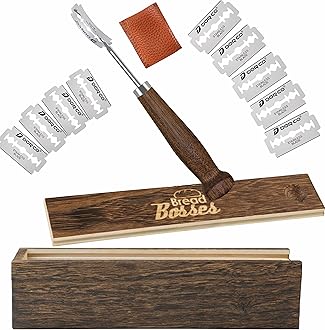 Bread Bosses Bread Bakers Lame Slashing Tool - Dough Making Slasher Tools Baking Sourdough Bread Starter Jar Scoring Knife Razor Cutter Slashing Tool Accessories for Cutting Supplies -Great As A Gift