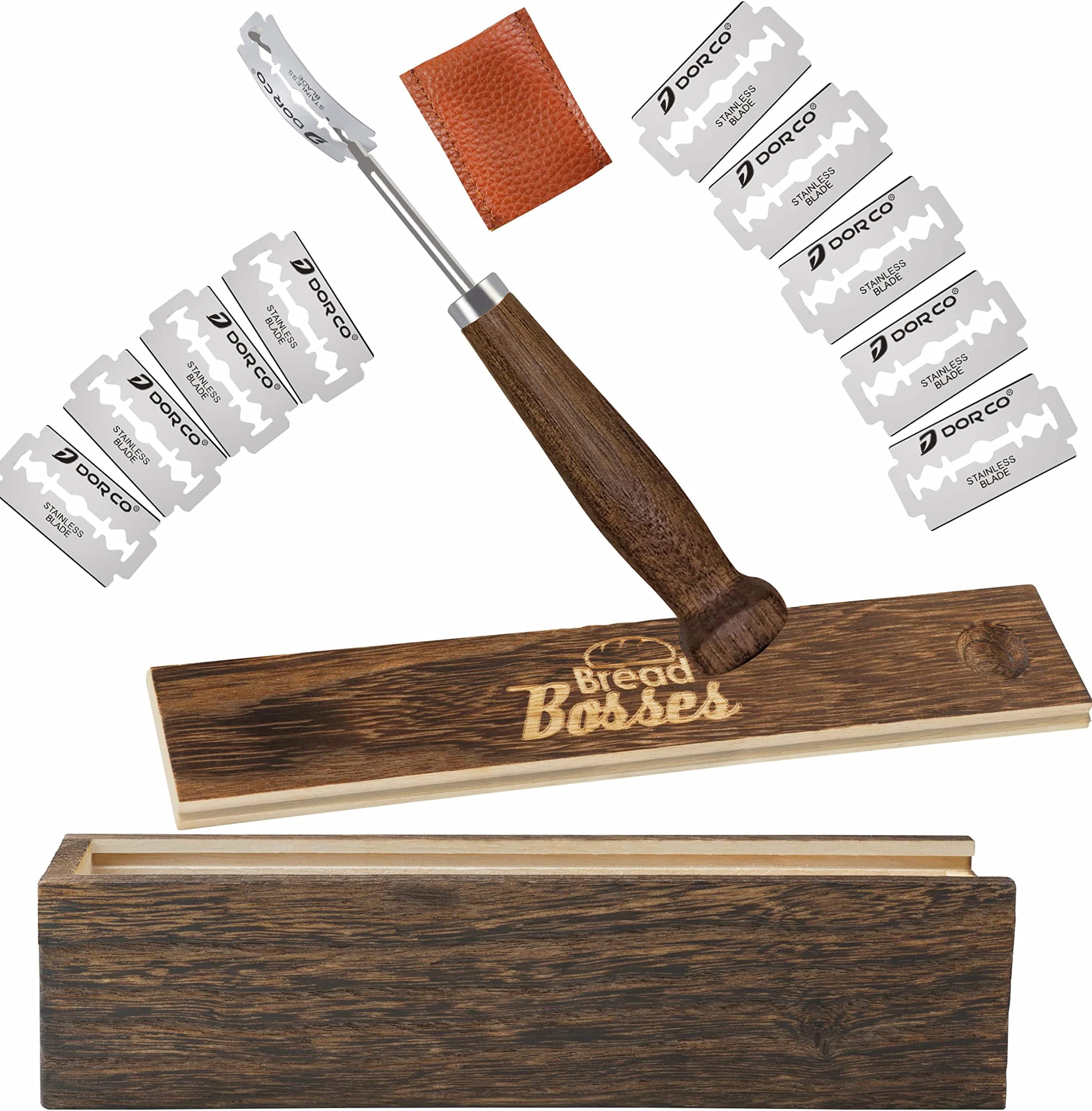 Bread Bosses Bread Bakers Lame Slashing Tool - Dough Making Slasher Tools Baking Sourdough Bread Starter Jar Scoring Knife Razor Cutter Slashing Tool Accessories for Cutting Supplies -Great As A Gift