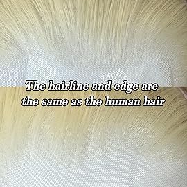 BTWTRY Blonde Synthetic Lace Front Wig Long Straight Blonde Lace Front Synthetic Wig Pre Plucked Natural Hairline Glueless Heat Resistant Fiber Hair Wig for Fashion Women (Blonde)