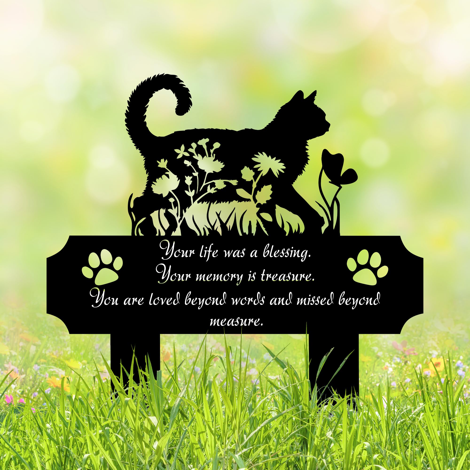 HEGANITS Cat Grave Marker Outdoor Memorial - memorials and funerary pet | Mubboo