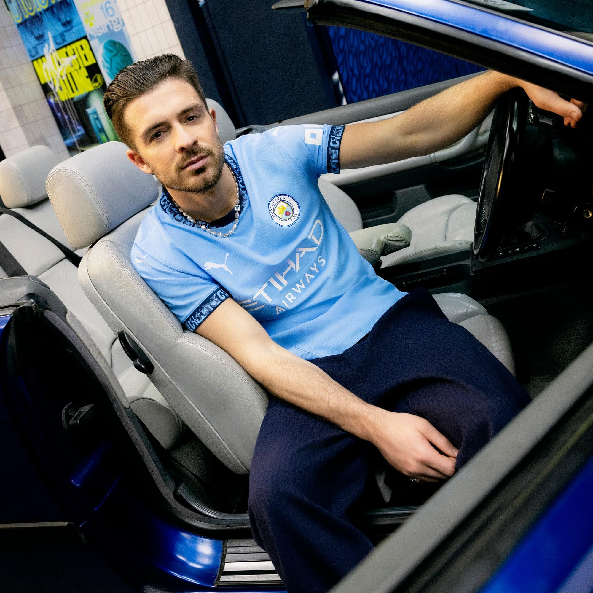 PUMA Maglia Home da Bambino del Manchester City - Stagione 2024/25 - Team Light Blue