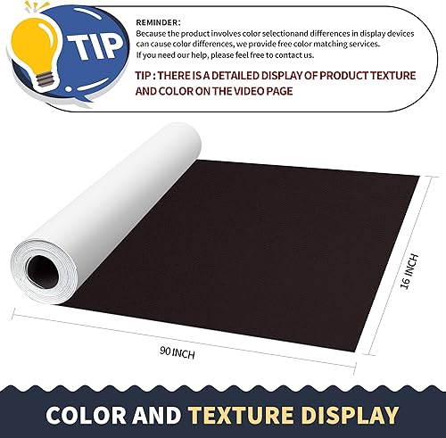 Miniatura 60 de ONine - Cinta de reparación de piel, parche para reparación de piel autoadhesivo de 12 x 48 pulgadas, impermeable, resistente al desgaste, para Negro