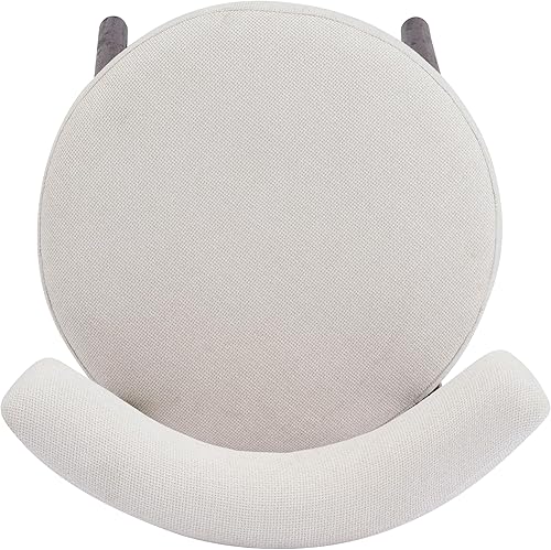 Miniatura 14 de Christopher Knight Home Annes - Juego de 2 taburetes de bar redondos de tela de lino para isla de cocina, silla de comedor de madera, taburete de