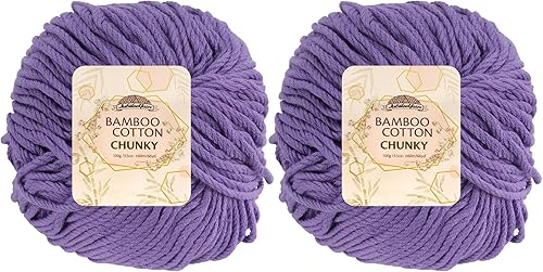 Ovillo grueso de algodón de bambú para alfombras, chaquetas y cobijas, 14 colores