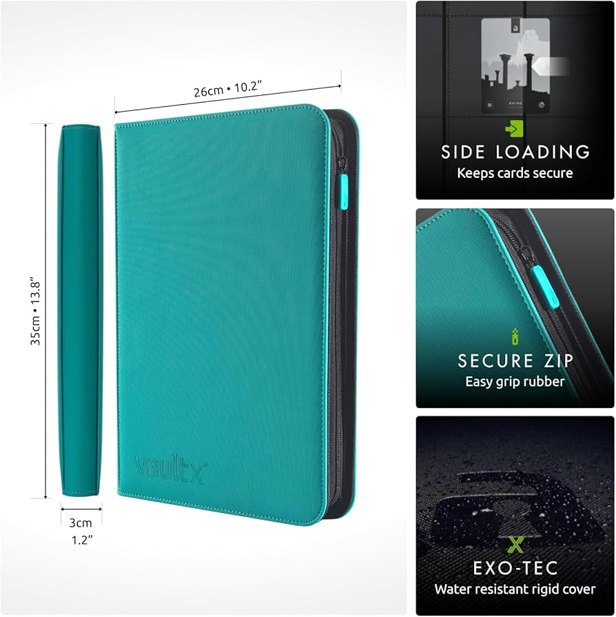 Amazon.com: Vault X 9 Pocket Trading Card Zip Binder, 360 Cards