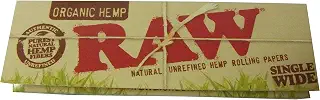 5 booklets RAW Organic Regular Single Wide hemp papers オーガニックヘンプ、ローリングペーパー70mm 5冊セット [並行輸入品]