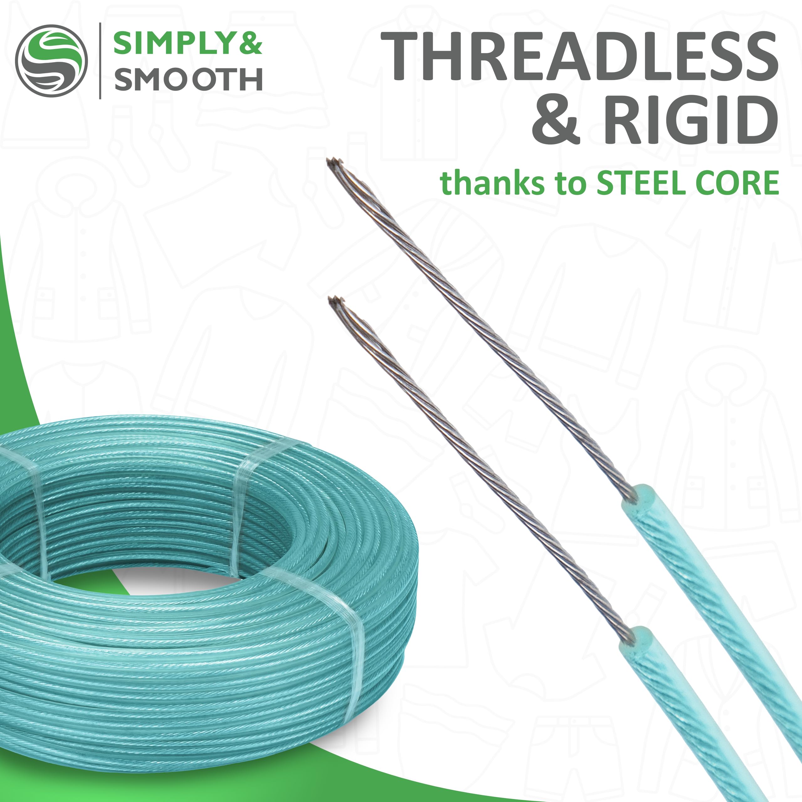 SimplySmooth Clothes Line 30 m, Laundry Rope with Steel Core in 3 Lengths, Sturdy Laundry Line Extra Strong - Image 2
