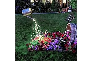8 Modes Solar Waterfall Lights with Watering Can