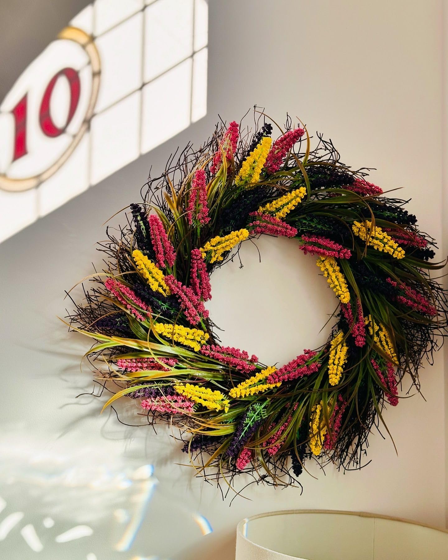 Türkranz Dekokranz ø 50 cm Kunstblumen Hängedeko Trockenblumenkranz Candelaria
