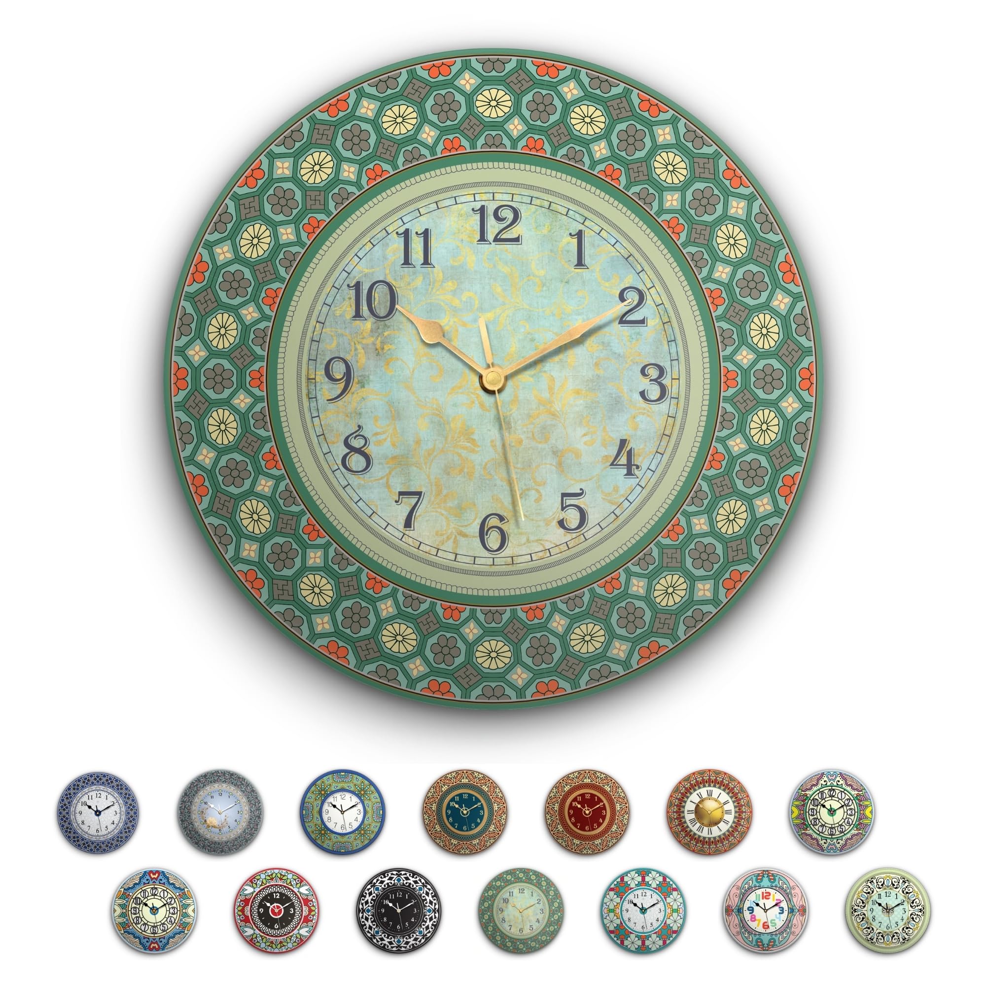 Grande horloge murale 40 cm IRI-GIRI au design premium beauté ancienne 2023