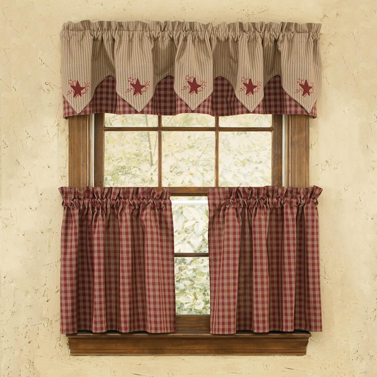 Sturbridge Wine 72"X36" Curtain Tiers