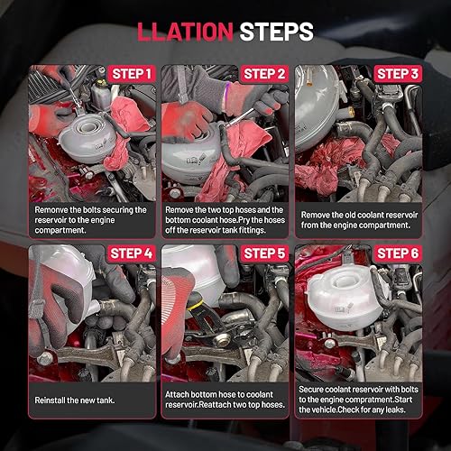 Vista 28 de BDFHYK Tanque de desbordamiento de depósito de expansión de refrigerante del motor compatible con Transit-150 Transit-250 Transit-350 HD 2015-2019