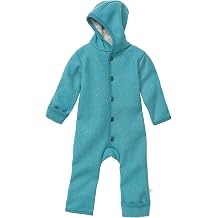 DISANA 100% Organic Boiled Wool Overall Romper Hooded Newborn/Baby Made in Germany