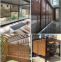 Vista 4 de Persianas enrollables para exteriores, cortinas enrollables de bambú, cortinas romanas con elevador, protección solar, cortina enrollable