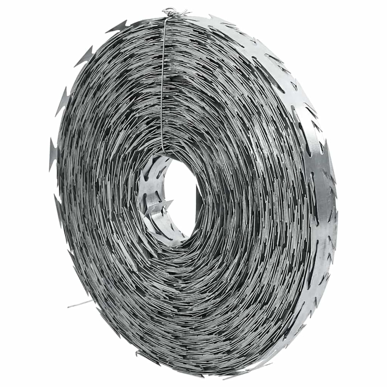 Gecheer Filo Spinato Concertina, per recinzioni Esterne 500 m Diametro Bobina 50 cm Lame 22x15 mm in Acciaio zincato, Giardino e proprietà Commerciali