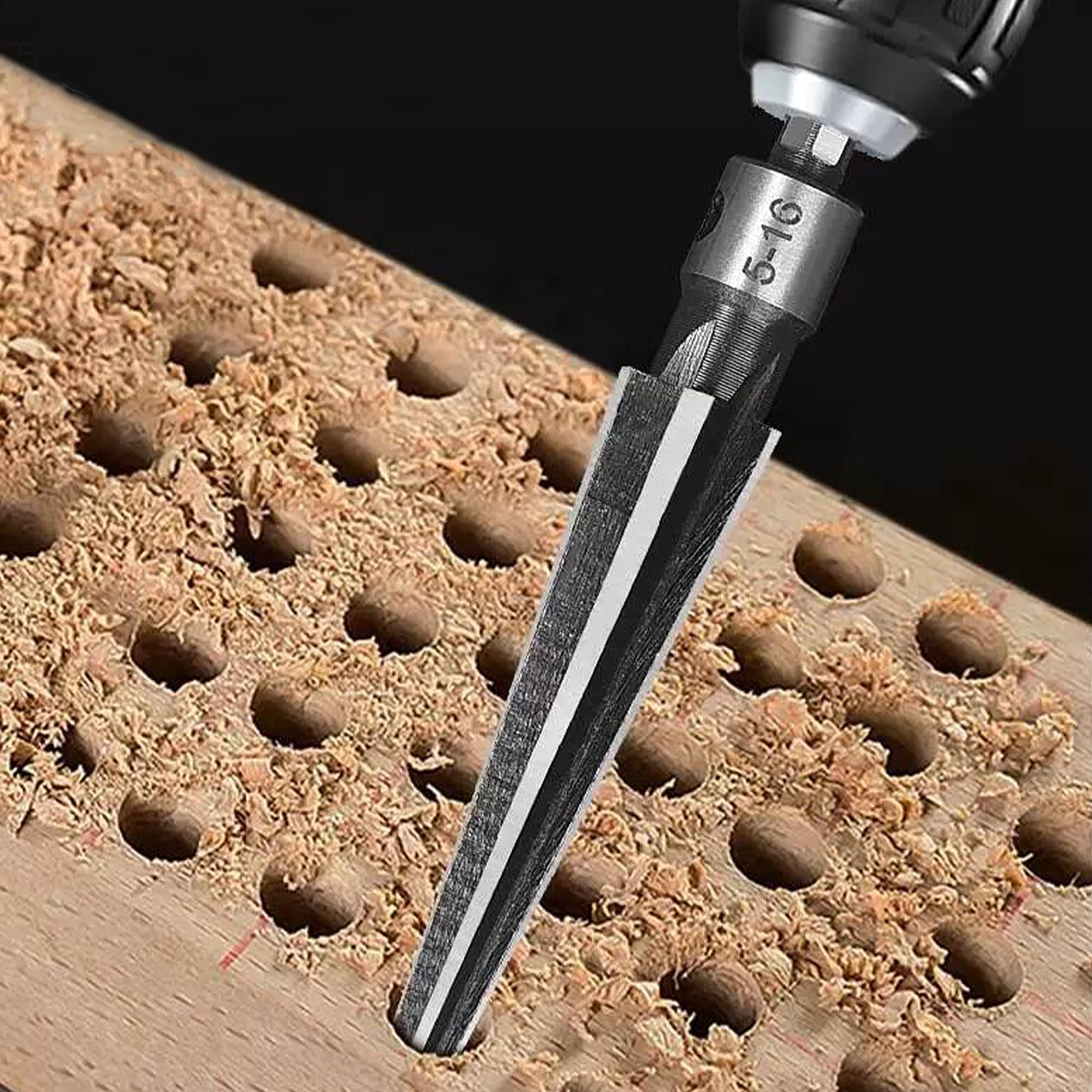 2 alesatore conico, alesatore a mano, alesatore, alesatore conico, per smussatura e perni finali, foro 3-13 mm e 5-16 mm