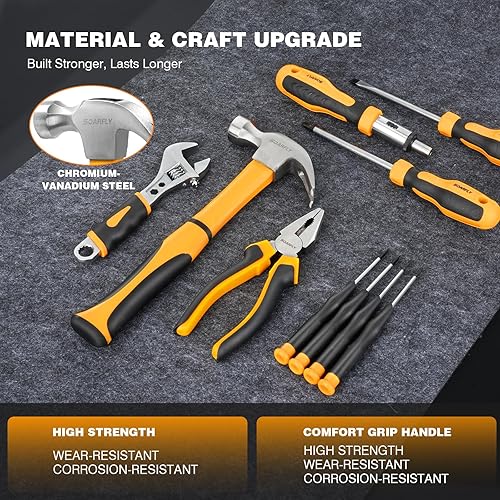 Miniatura 6 de Upgradd - Juego de herramientas de 180 piezas, caja de herramientas con taladro inalámbrico de 8 V, juego de taladro de mano para hombres y mujeres,