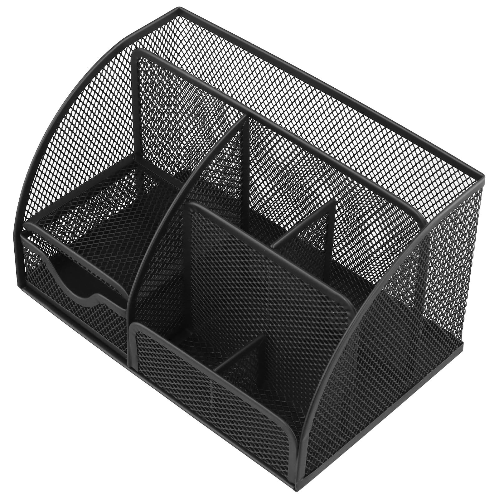 2 organizer da scrivania in metallo, portapenne con cassetto, portapenne, organizer da ufficio per ufficio