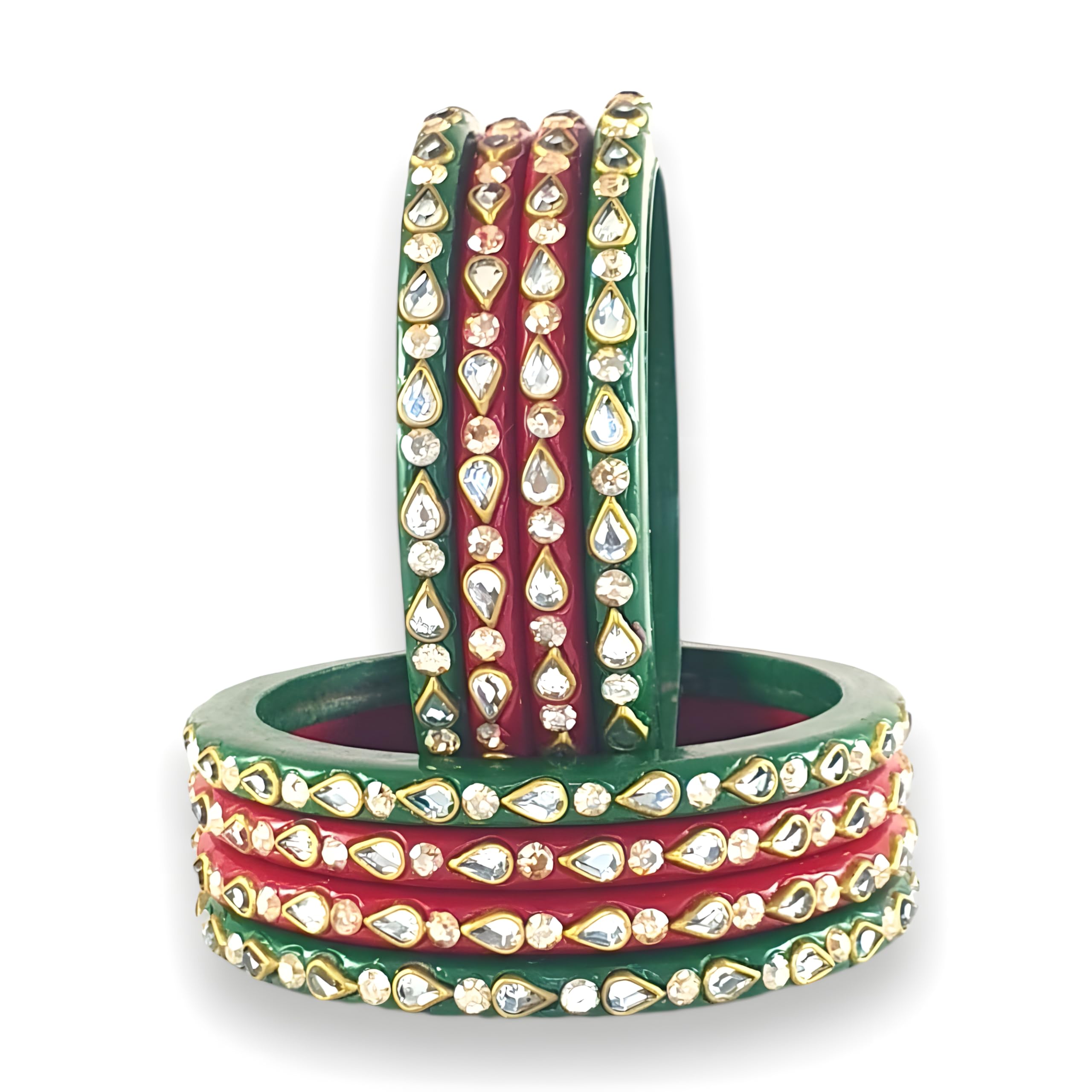 Praavya Rajasthani Traditional Beautiful Stylish Lac Bangle Set For Women And Girls | Jaipuri Designer Green Color Lakh Chuda Set with Kada and Chudi | Set of 10 (2.6) (B0BL3ZCGBQ) Amazon Price History, Amazon Price Tracker