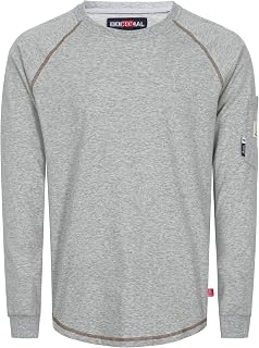BOCOMAL FR Shirts Heather Series 6oz Flame Resistant Crew Contrast Stitches