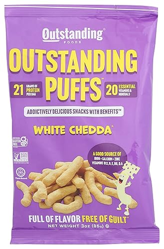 Outstanding, Comida para llevar en una bolsa, chedda, chedda, 3 onzas (paquete de 8)