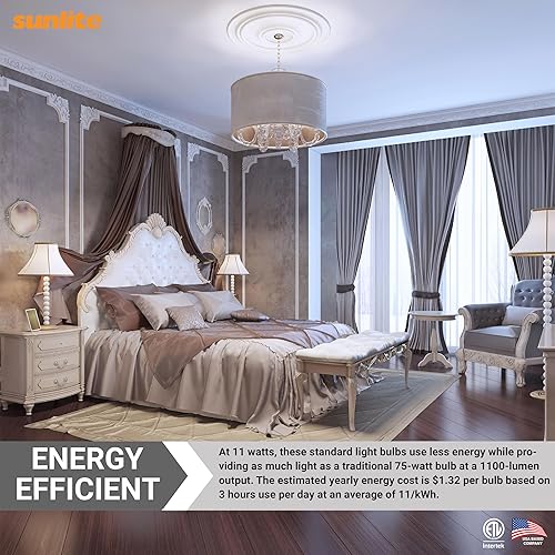 Miniatura 4 de Sunlite Bombilla regulable A19 GU24, 12 vatios (equivalente a 75 W) 1100 lúmenes, base LED de giro y bloqueo de 2 puntas, certificación ETL,