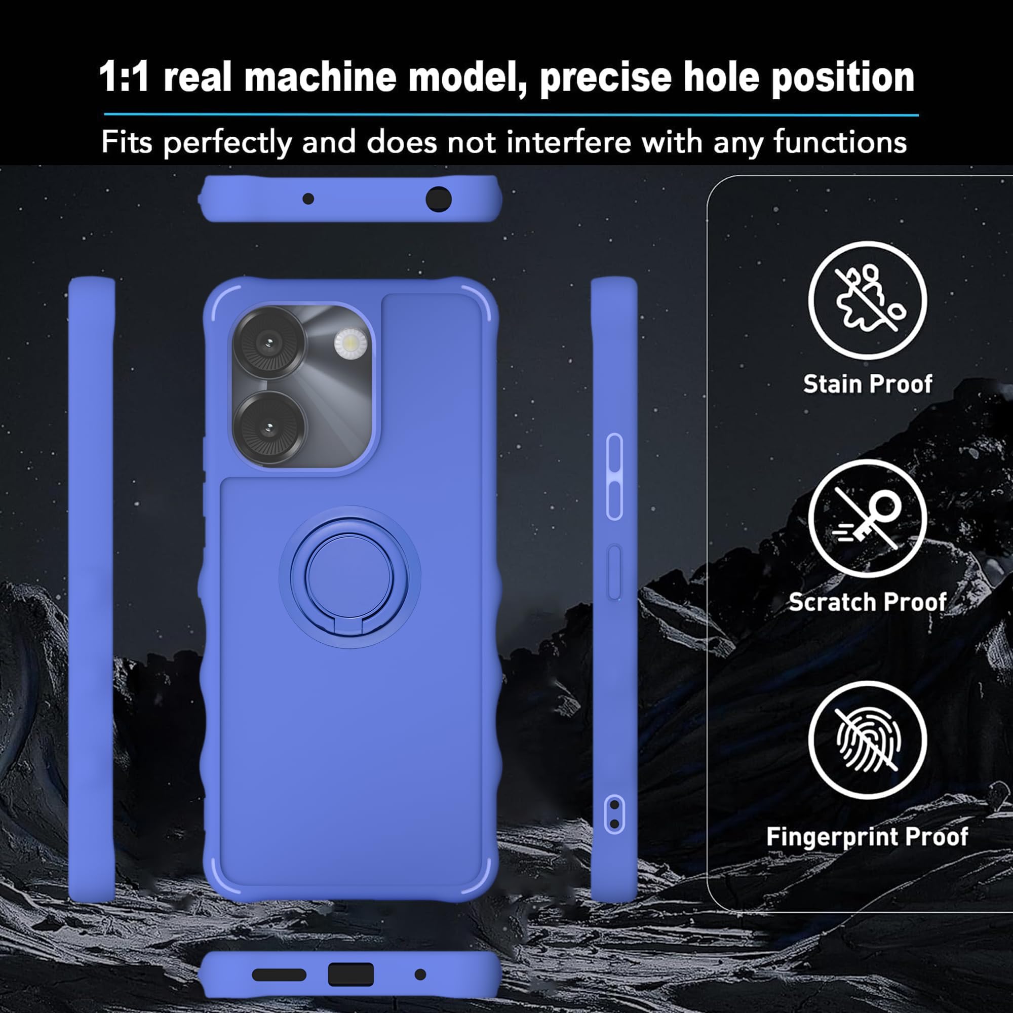 Cover E Vetro Protettivo Per Foxx Miro A67 - Custodia Ibrida TPU+PC Con Anello Supporto