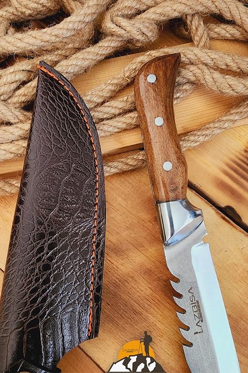 Ceviz Sap Outdoor Kamp Bıçağı Çakısı Piknik Bıçak Çakı Mutfak Şef Bıçağı Kılıflı Kmp-01